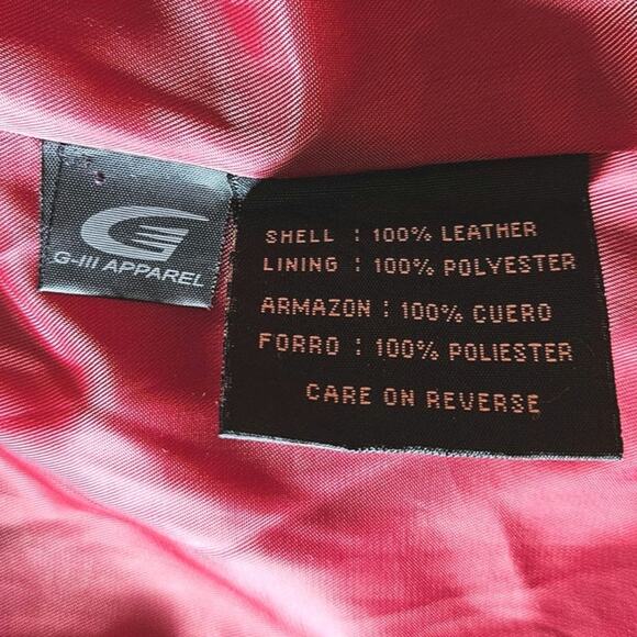Siena Women's Leather Jacket Biker Full Zip Collar Red Size Large - Picture 6 of 12
